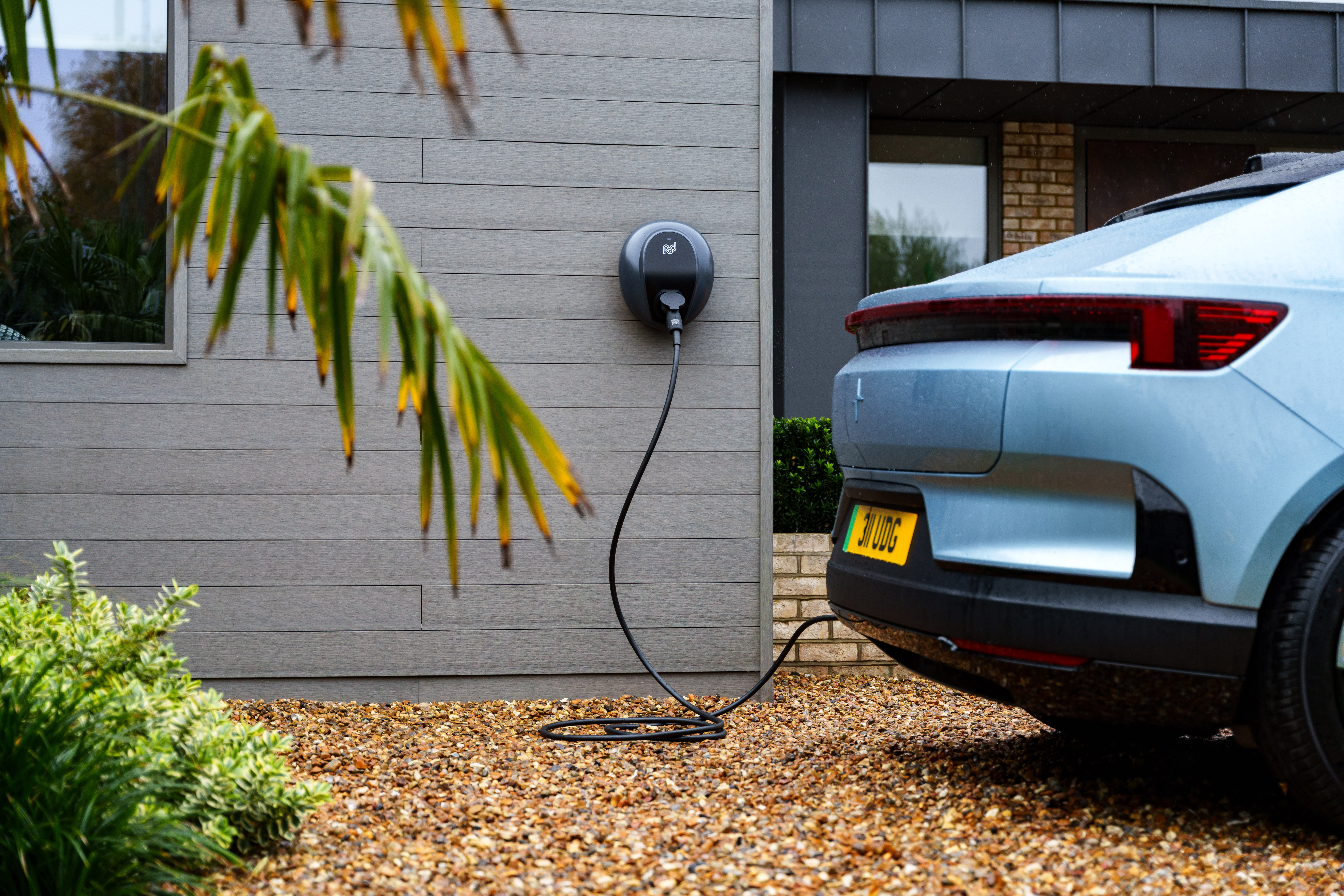 Charger on the side of a home