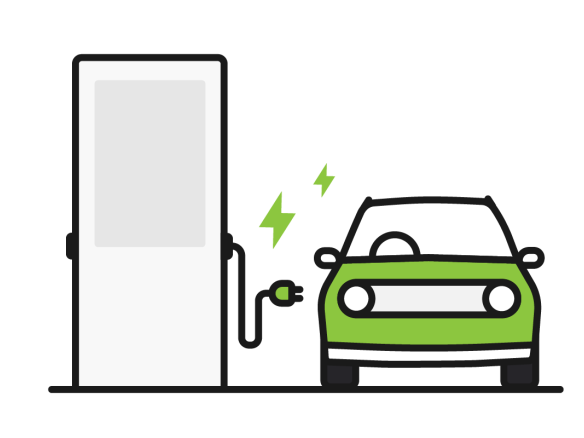 Connect charging cable to your vehicle and charger
