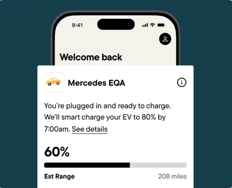 Pod Home app screen showing charging overnight