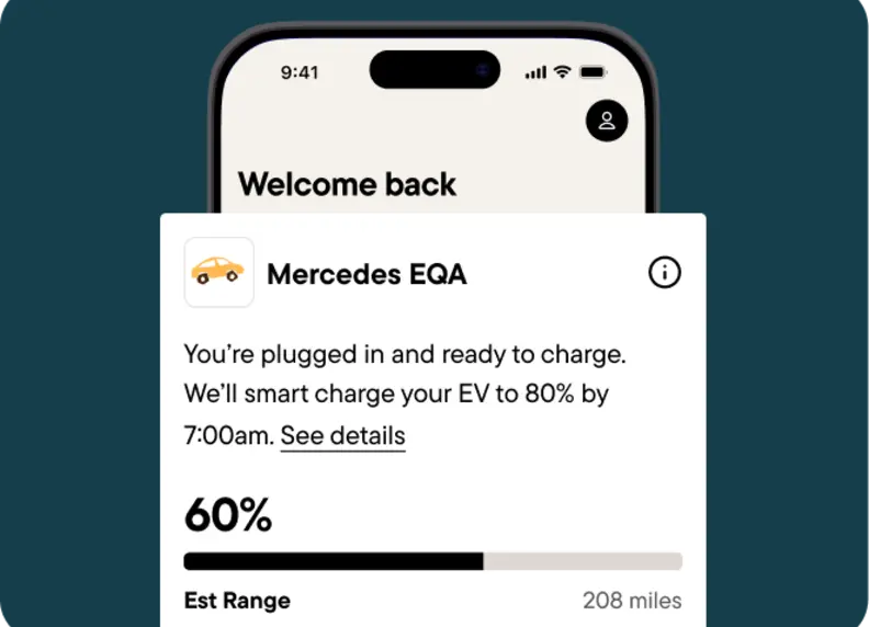 Pod Home app screen showing charging overnight