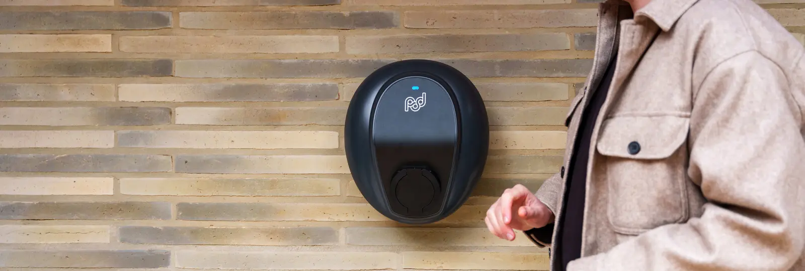 customer using pod point ev charger