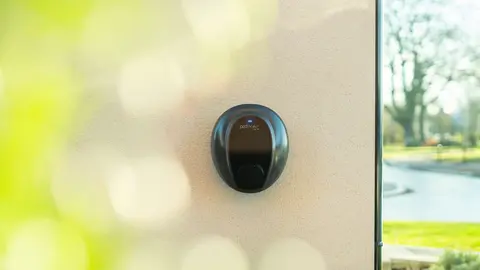 pod point ev charger on wall 